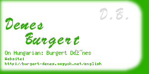 denes burgert business card